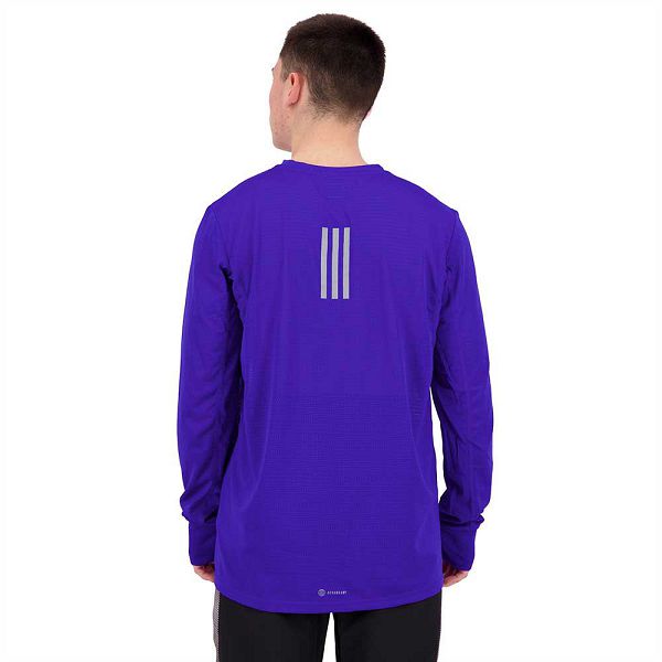 Blue Men's Adidas OTR Long Sleeve T Shirts | 6574280-JO