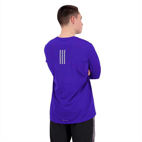 Blue Men's Adidas OTR Long Sleeve T Shirts | 6574280-JO