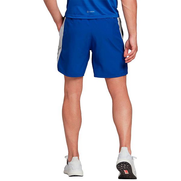 Blue Men's Adidas OWN The Run 7´´ Shorts Pants | 1687039-LH