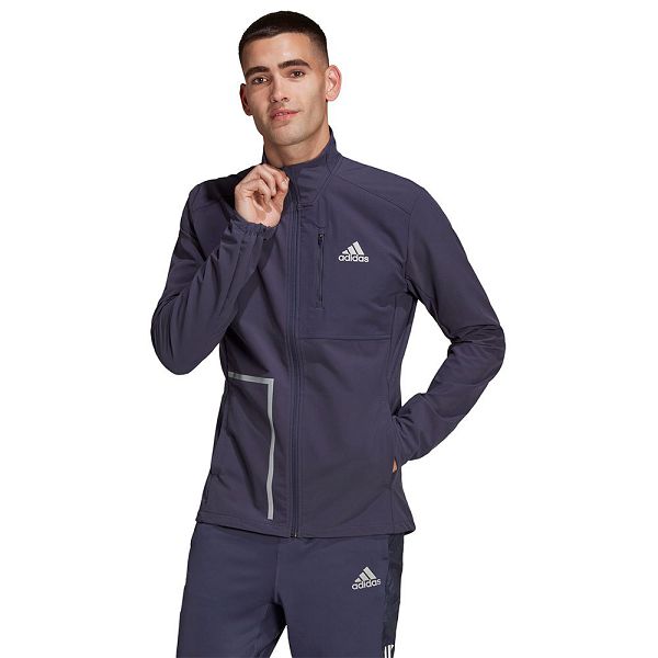 Blue Men's Adidas Own The Run Jackets | 0943821-YZ