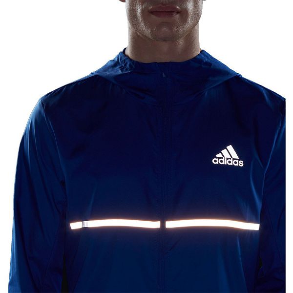 Blue Men's Adidas Own The Run Jackets | 3140692-FI