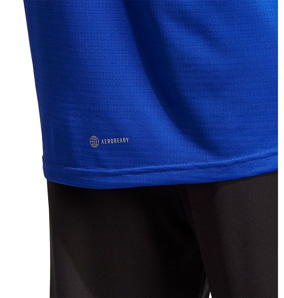 Blue Men's Adidas Own The Run Short Sleeve T Shirts | 2856930-QZ