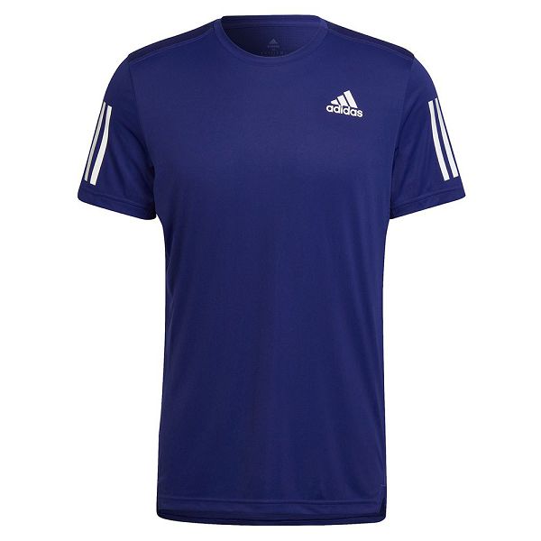 Blue Men\'s Adidas Own The Run Short Sleeve T Shirts | 3784105-BU