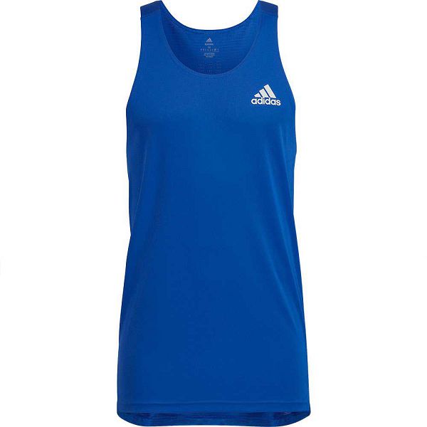 Blue Men's Adidas Own The Run Sleeveless T Shirts | 2961847-NZ