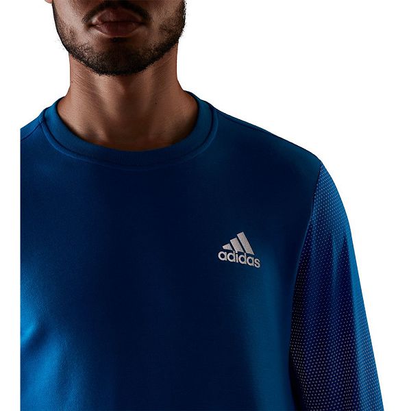 Blue Men's Adidas Reflective Sweatshirts | 5612348-PB