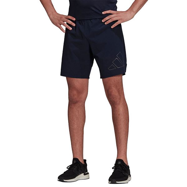 Blue Men's Adidas Run Icon 3 Bars 7´´ Shorts Pants | 1879254-RK