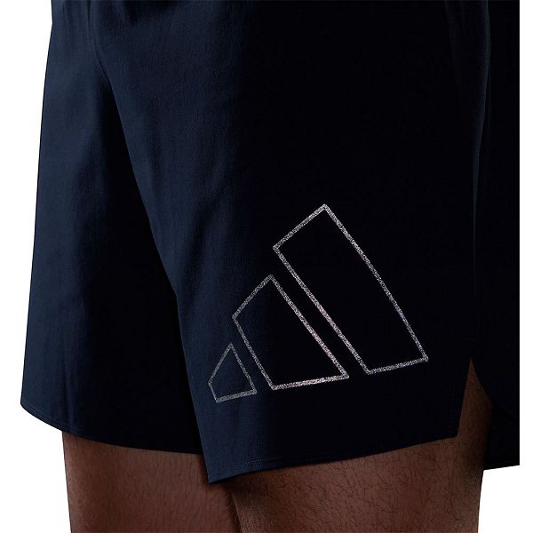 Blue Men's Adidas Run Icon 3 Bars 7´´ Shorts Pants | 1879254-RK