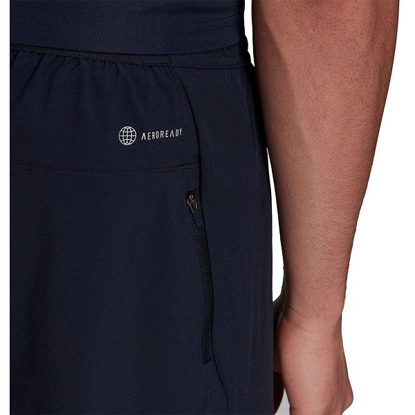 Blue Men's Adidas Run Icon 3 Bars 9´´ Shorts Pants | 1397642-XM