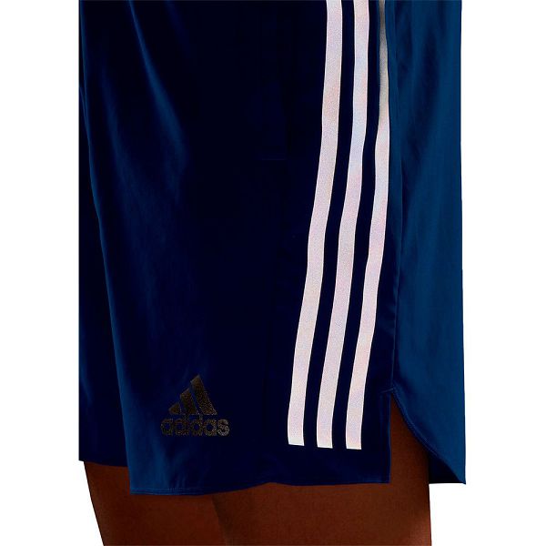 Blue Men's Adidas Run Icon Full Reflective 3 Stripes 7´´ Shorts Pants | 3620597-VL