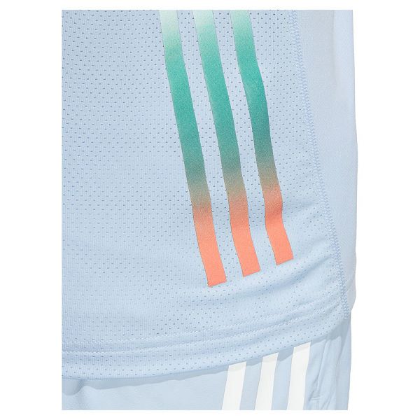 Blue Men's Adidas Run Icons 3S Short Sleeve T Shirts | 9347185-WU