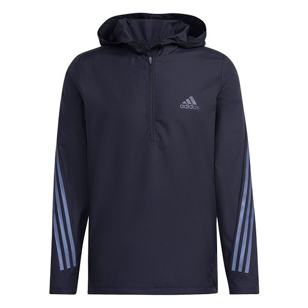 Blue Men\'s Adidas Run Icons 3 Stripes Jackets | 5947062-HD