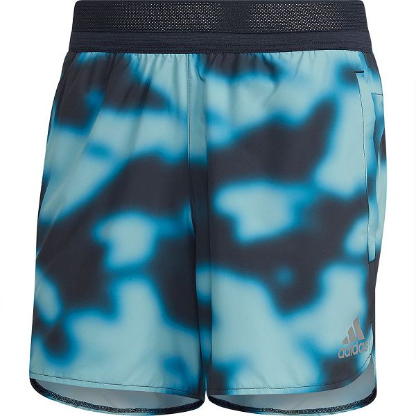 Blue Men's Adidas Run Icons Shorts Pants | 9157804-LS