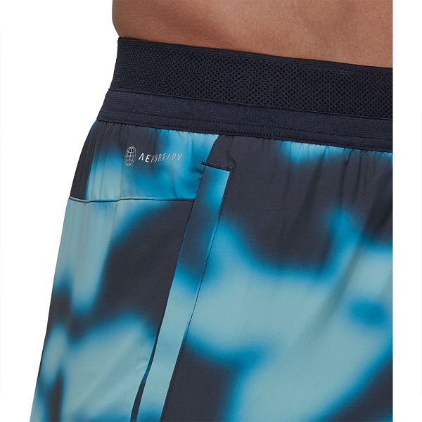 Blue Men's Adidas Run Icons Shorts Pants | 9157804-LS