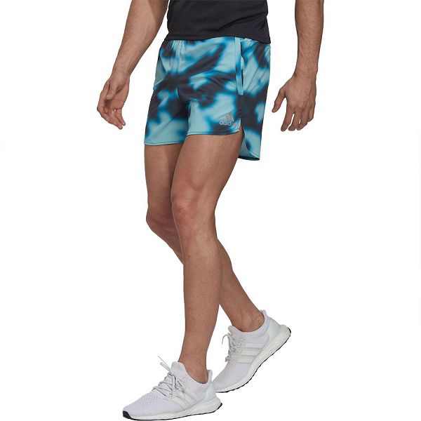 Blue Men\'s Adidas Run Icons Shorts Pants | 9157804-LS