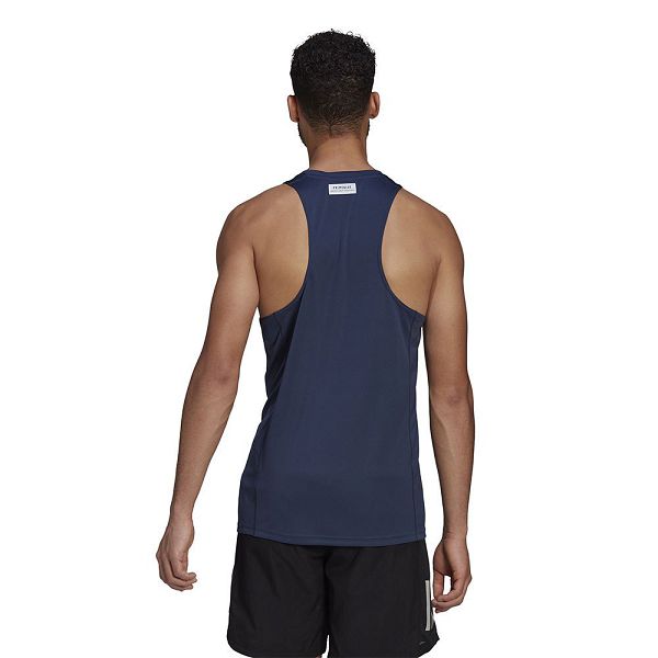 Blue Men's Adidas Run for the Oceans Graphic Sleeveless T Shirts | 4539871-CD