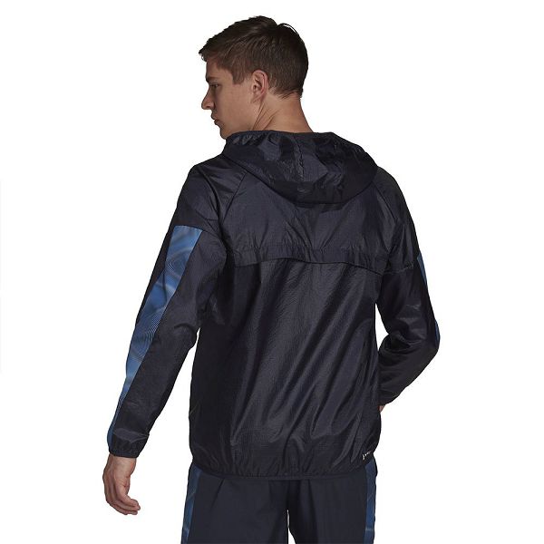 Blue Men's Adidas Season Windbreaker Jackets | 7583649-IA