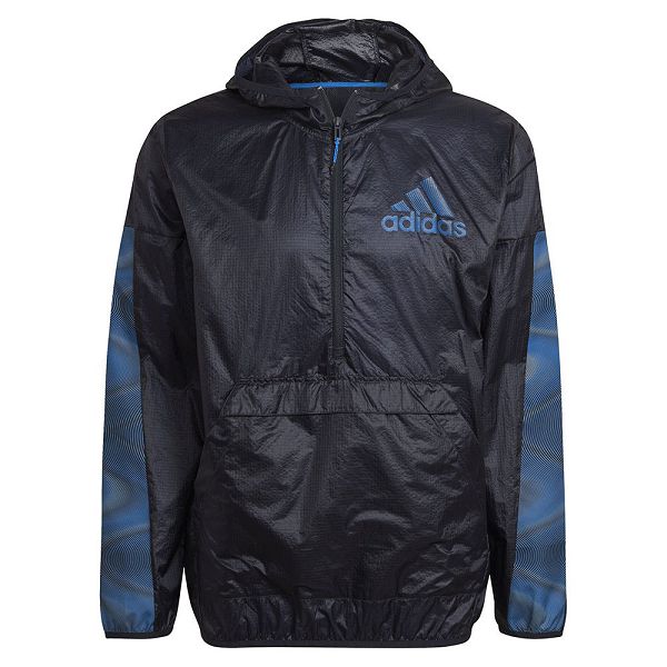 Blue Men\'s Adidas Season Windbreaker Jackets | 7583649-IA