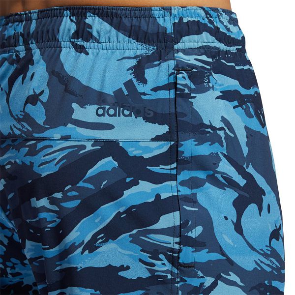 Blue Men's Adidas Training 3 Stripes Camo Long Pants | 6591873-JS