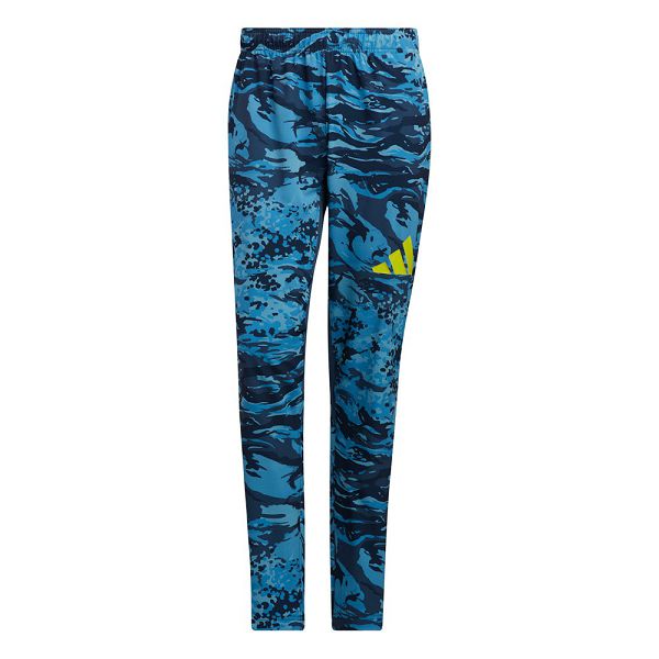 Blue Men\'s Adidas Training 3 Stripes Camo Long Pants | 6591873-JS