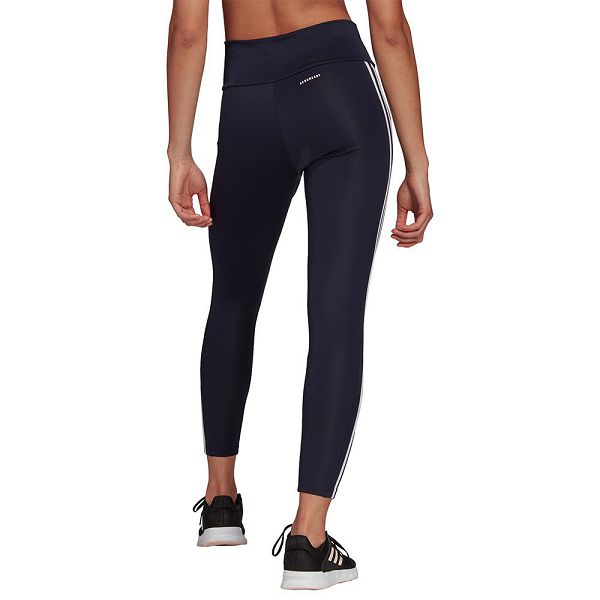 Blue Women's Adidas 3 Stripes 7/8 Leggings | 2584367-TL