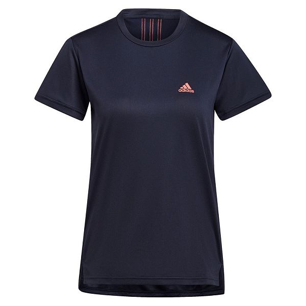 Blue Women's Adidas 3 Stripes Short Sleeve T Shirts | 8541927-EL