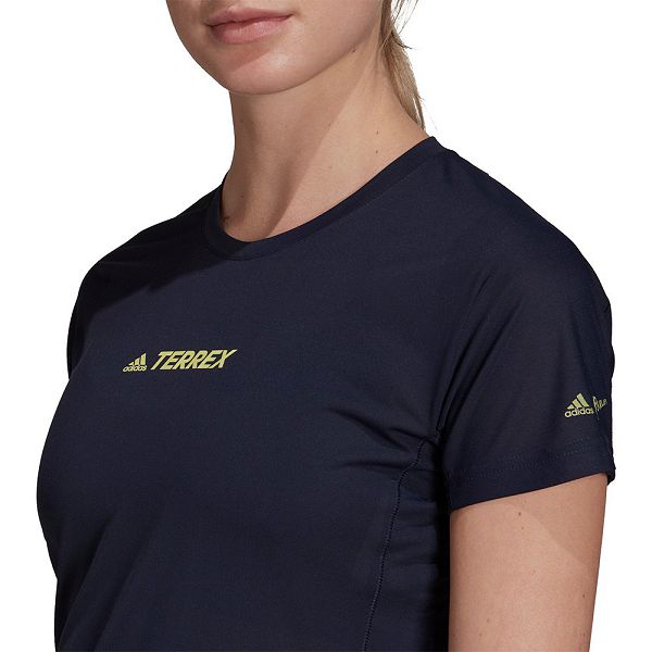 Blue Women's Adidas AGR Alla T Shirts | 0254897-EH