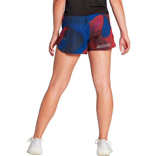 Blue Women's Adidas Adizero Split 3´´ Shorts Pants | 2659483-JH