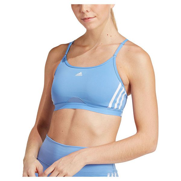 Blue Women\'s Adidas Aer Ls 3S Sports Bra | 1034852-AG