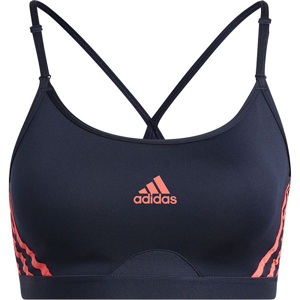 Blue Women's Adidas Aero 3 Stripes Sports Bra | 9501347-FO