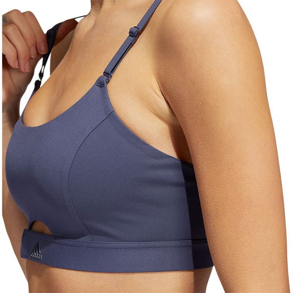 Blue Women's Adidas Aero Impact L Sports Bra | 4517390-TQ