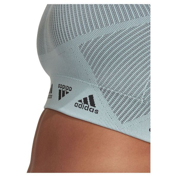 Blue Women's Adidas Aeroknit Light-Support Sports Bra | 6723948-PB