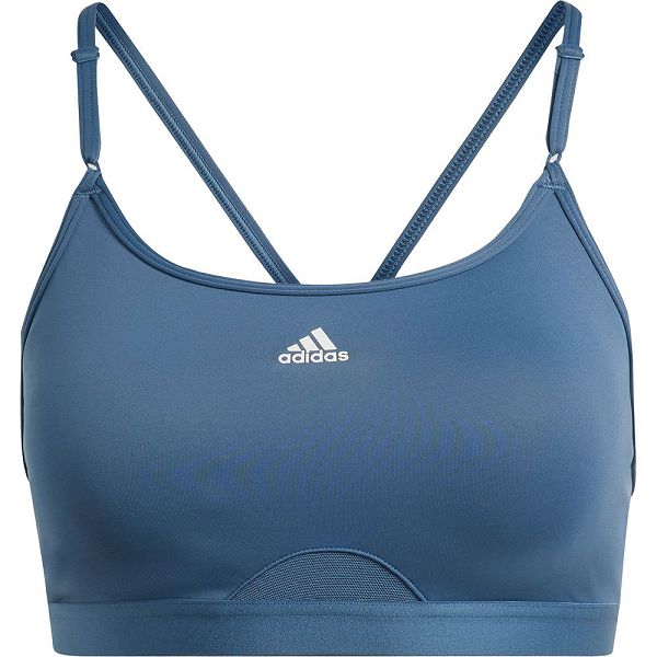 Blue Women's Adidas Aeroreact Light-Support Sports Bra | 5943716-LZ