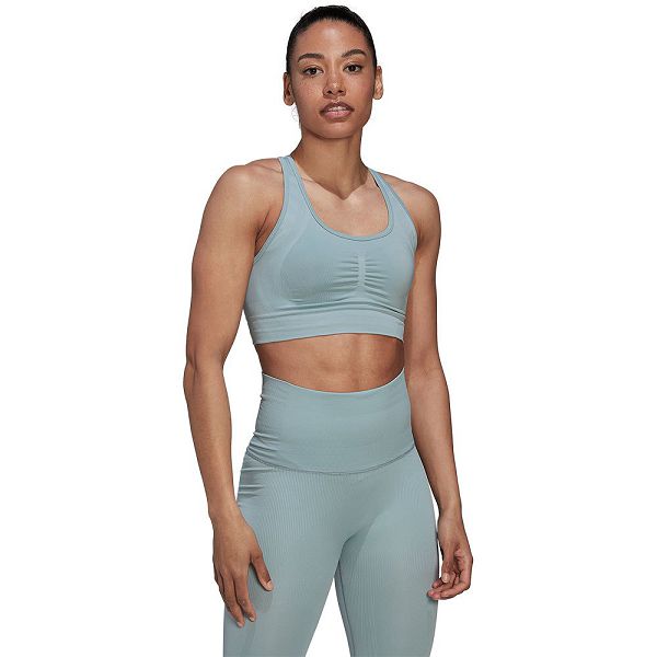 Blue Women\'s Adidas FRMT Sculpt Sports Bra | 3620517-YQ