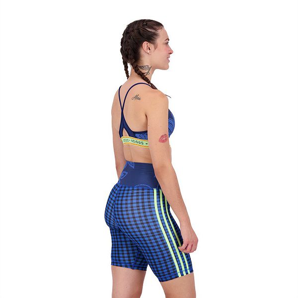 Blue Women's Adidas Farm Rio Light-Support Big Sports Bra | 7853106-IB