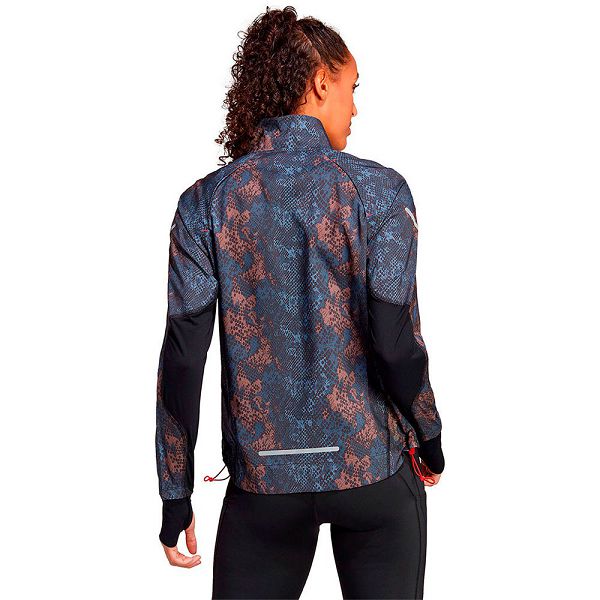 Blue Women's Adidas Fast Aop Jackets | 9473281-JE