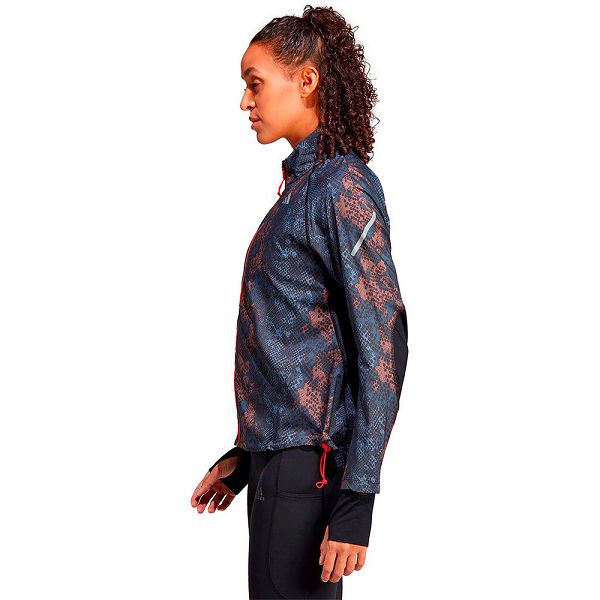 Blue Women's Adidas Fast Aop Jackets | 9473281-JE