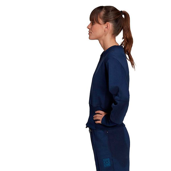 Blue Women's Adidas Karlie Kloss Sweatshirts | 5301892-PX