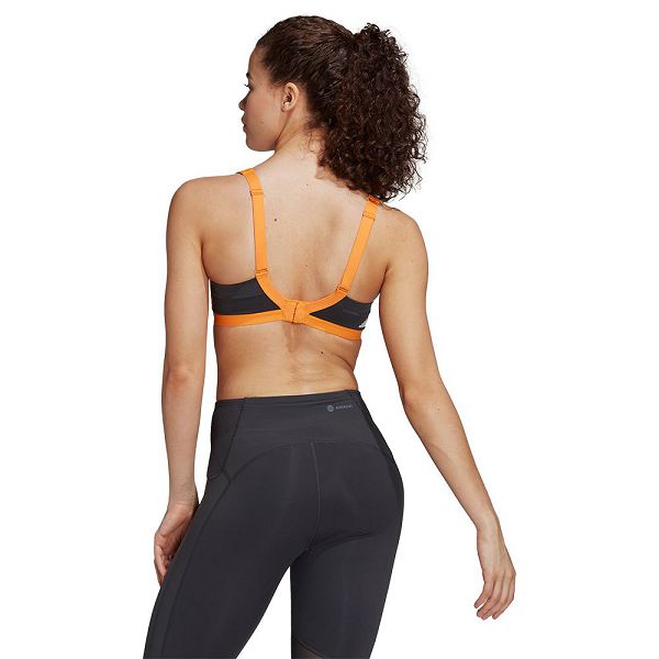 Blue Women's Adidas Luxe HS Sports Bra | 1485376-CP