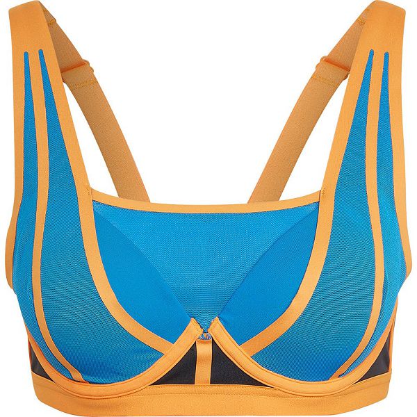 Blue Women's Adidas Luxe HS Sports Bra | 1485376-CP