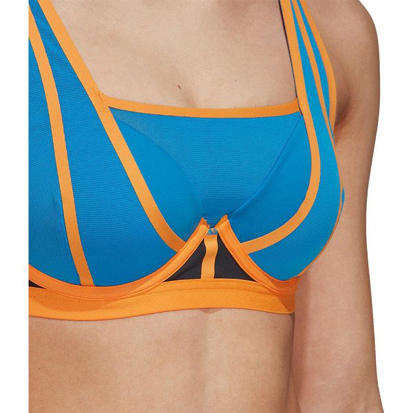 Blue Women's Adidas Luxe HS Sports Bra | 1485376-CP