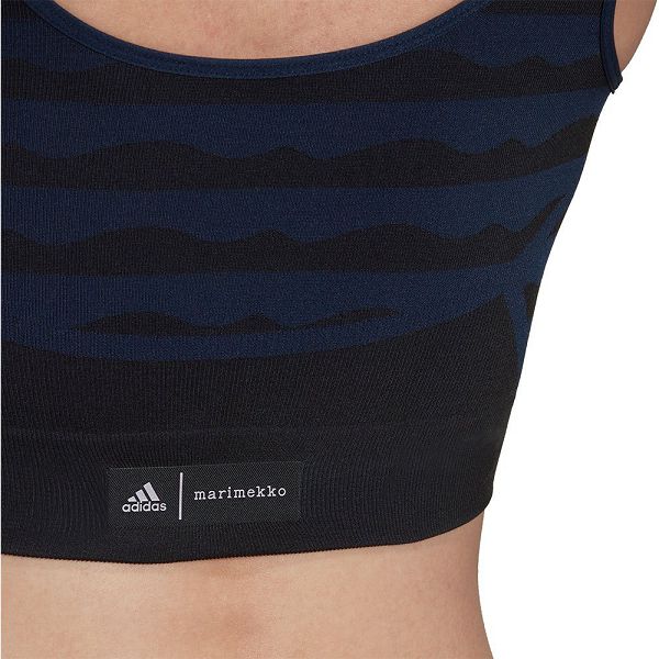 Blue Women's Adidas Marimekko Aeroknit Sports Bra | 0736459-UY