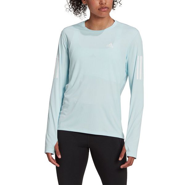 Blue Women\'s Adidas Own The Run Long Sleeve T Shirts | 0786534-PN