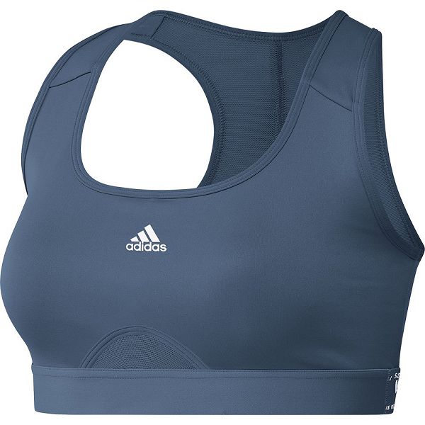 Blue Women\'s Adidas Power Medium-Support Sports Bra | 4239587-GH