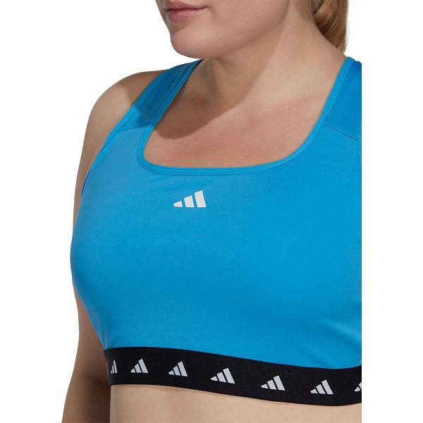 Blue Women's Adidas Power Medium-Support Techfit Big Sports Bra | 9287134-GW