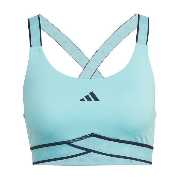 Blue Women's Adidas Powerimpact Medium-Support Techfit Sports Bra | 7482901-FE