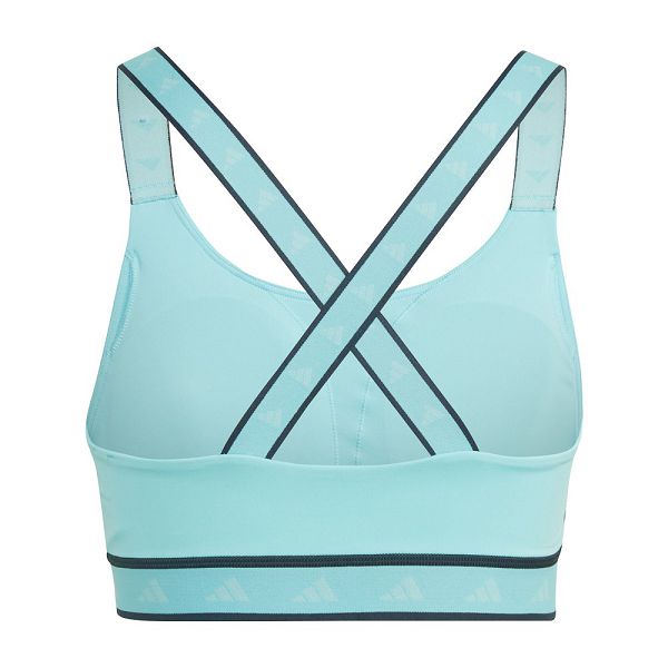 Blue Women's Adidas Powerimpact Medium-Support Techfit Sports Bra | 7482901-FE