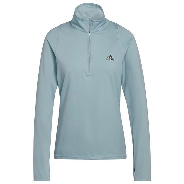 Blue Women's Adidas Run Fast Half Zip Sweatshirts | 8213946-XM