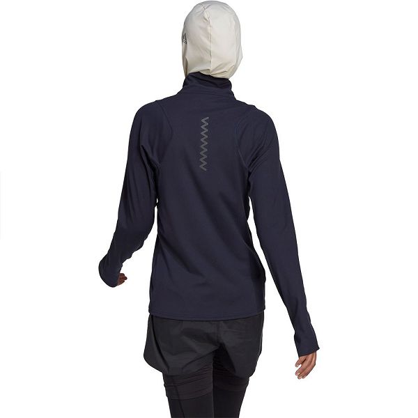 Blue Women's Adidas Run Fast Long Sweatshirts | 0874259-AE