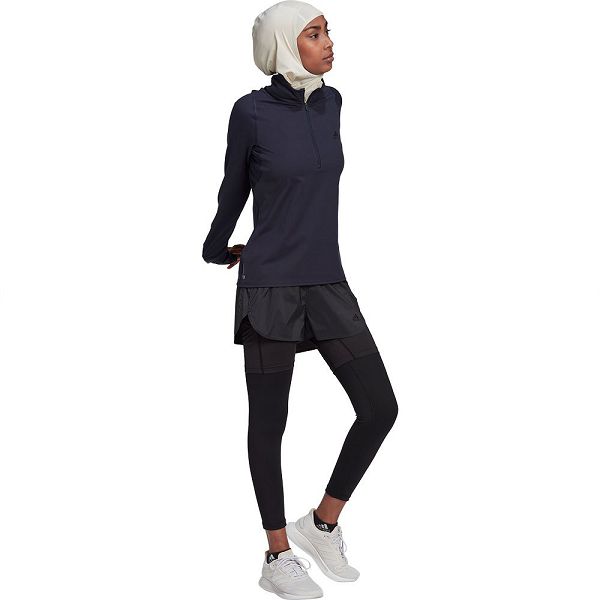 Blue Women's Adidas Run Fast Long Sweatshirts | 0874259-AE