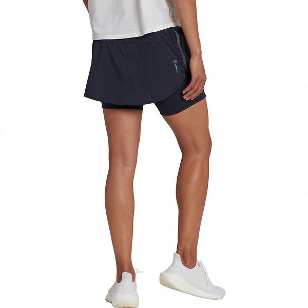 Blue Women's Adidas Run Icons 3 Stripes Shorts Pants | 1068749-XH